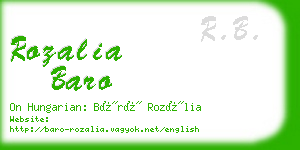 rozalia baro business card
